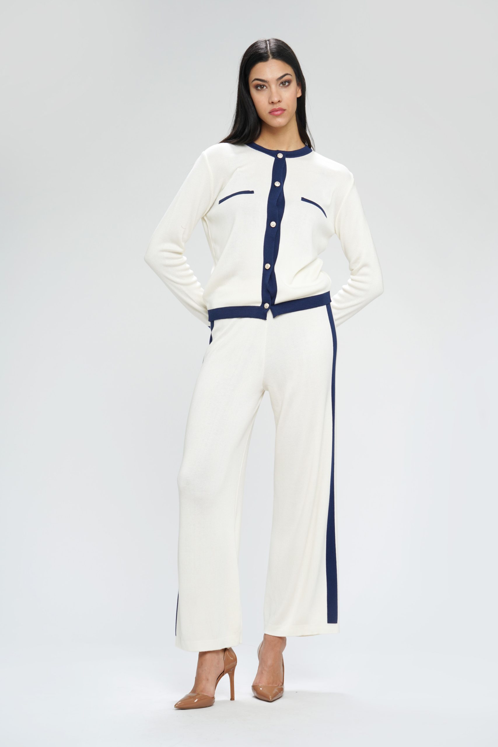 Ženski džemper od viskoze na kopčanje