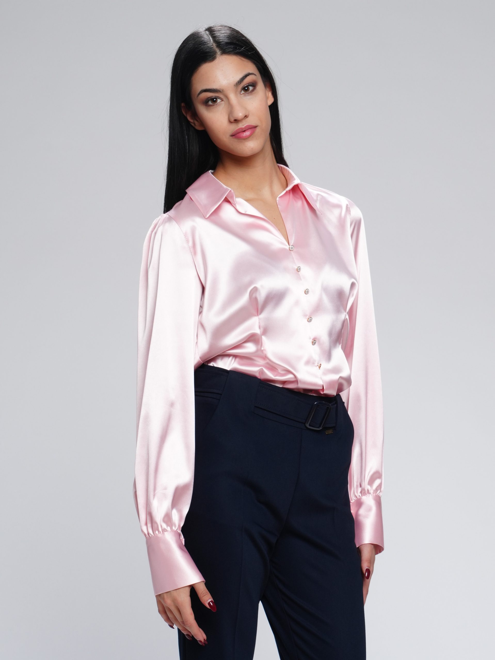 Ženska košulja od satena strukirana