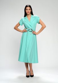 haljina viskoza tirkizna
