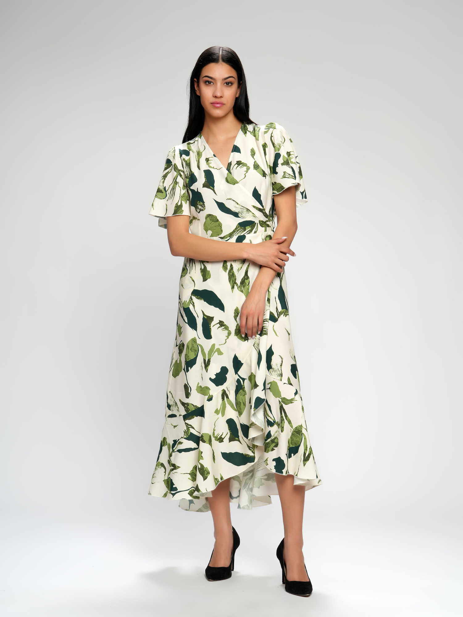 Haljina od viskoze na vezivanje