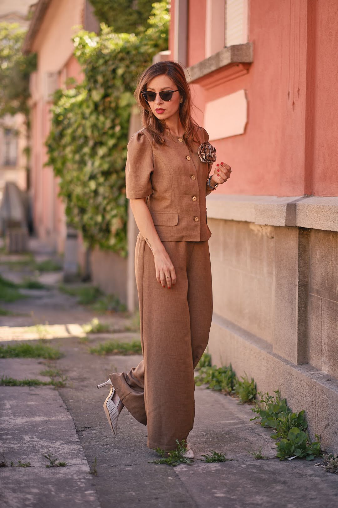 Ženski komplet od viskoze i lana